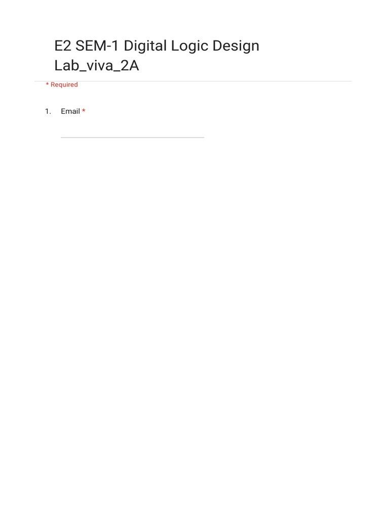 E2 SEM-1 Digital Logic Design Lab - Viva - 2A | PDF | Logic Gate ...