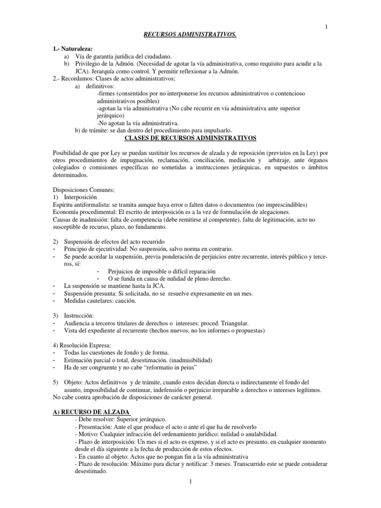 Recursos Administrativos y JCA | PDF | Sentencia (ley) | Ley administrativa