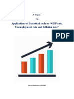 Applications of Statistical Tools On "GDP Rate, Unemployment Rate and Inflation Rate"