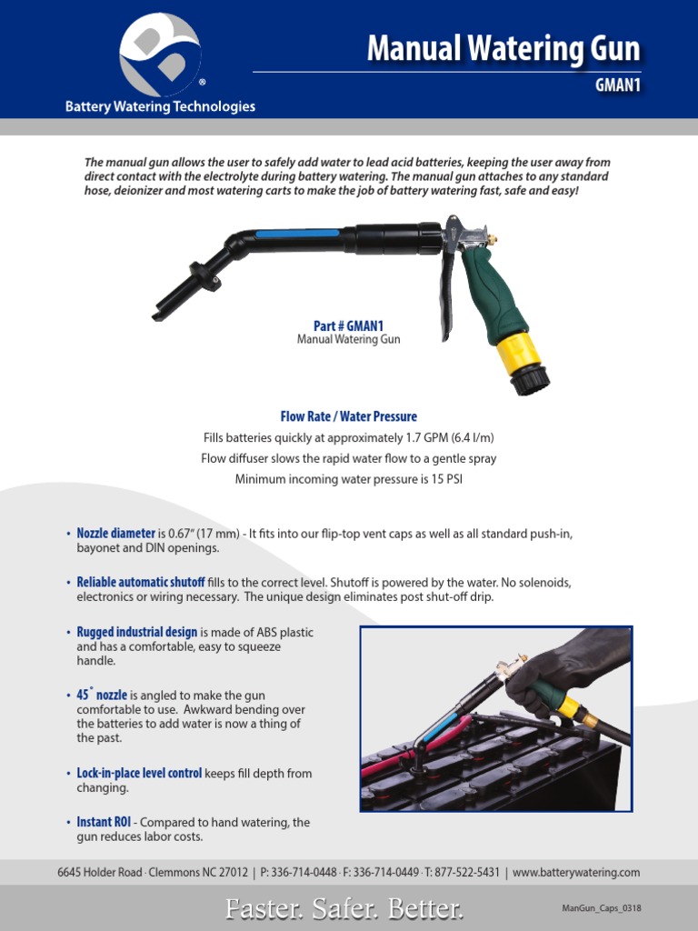 Manual Watering Gun Faster. Safer. Better PDF Equipment