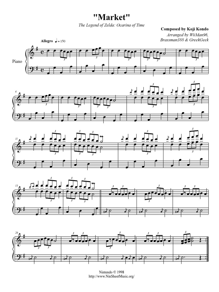 The Legend of Zelda Ocarina of Time Market PDF Nintendo