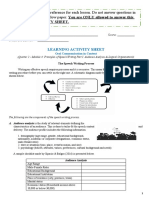 Learning Activity Sheet