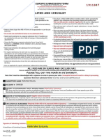 Customer Responsibilities and Checklist: All Fees Are in Euros and Exclude Vat. Please Fill Out The Form in Its Entirety