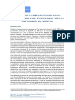 Guía - Formulación - Plan de Fomento A La Calidad 2022 - Capítulo 4 Del PFI - PDF - 2022-EE-067742