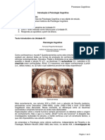 Roteiro de Estudo Introducao A Psicologia Cognitiva