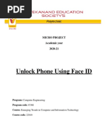 Unlock Phone Using Face ID: Micro Project Academic Year 2020-21