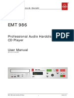 EMT 986 Audio Harddisk CD Player
