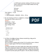 Motion Numericals Solution