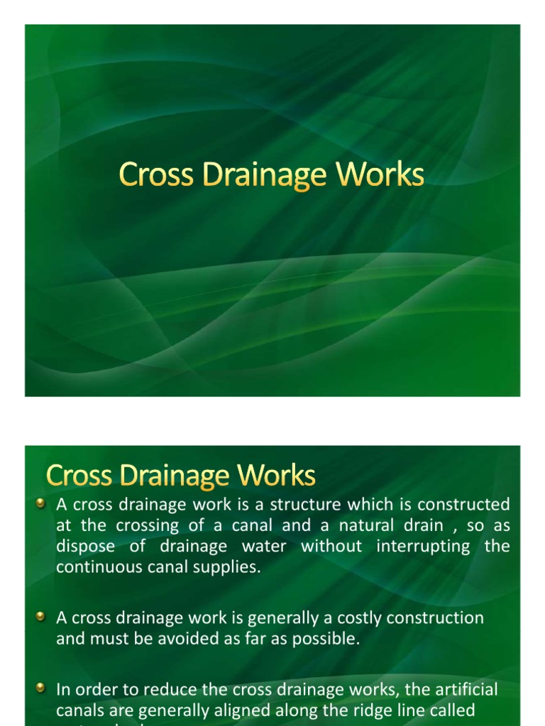 cross drainage works PDF Drainage Canal