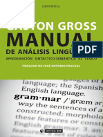GROSS Gaston - Manual de analisis lingüistico Aproximacion sintactico-semantica al lexico