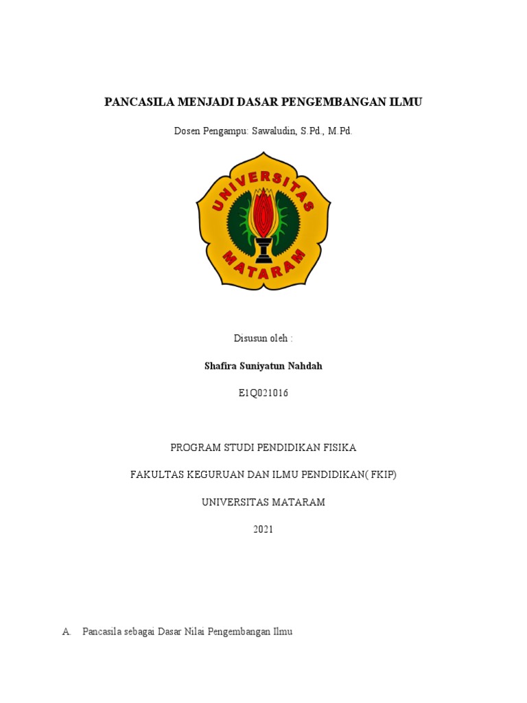 Pancasila sebagai Landasan Ilmu di Indonesia | PDF | Ilmu Sosial | Sejarah