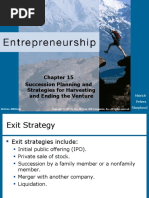 Chapter 15 - Succesion Planning and Strategies For Harvesting and Ending The Venture