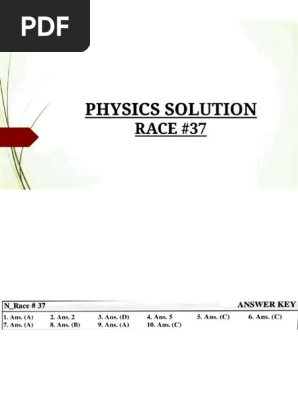 [SOLUTION] PHY Race-#037