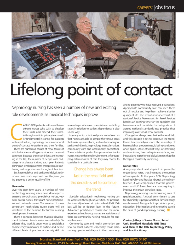 Advancements in Nephrology Nursing Roles | PDF | Nephrology | Hemodialysis