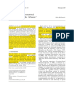 Determinants of International Activities Are Smes Different