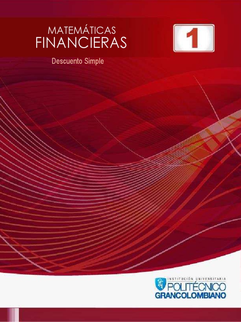 Descuento Simple en Matemáticas Financieras | PDF | Interés | Finanzas ...