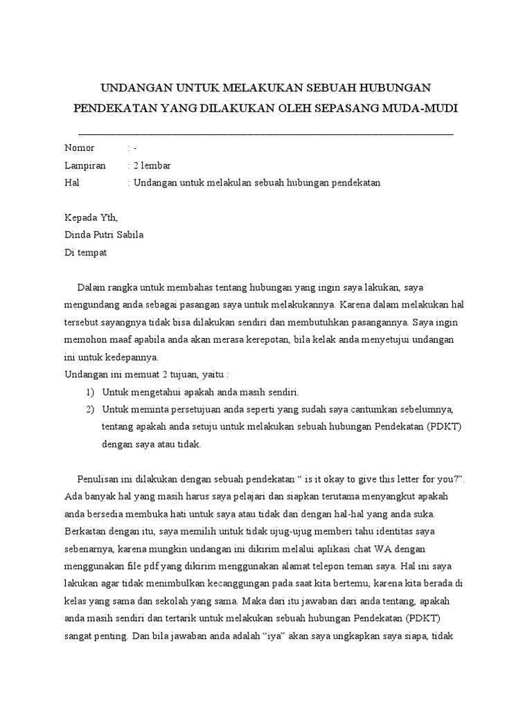 Sebuah Undangan Kegiatan Muda Mudi | PDF