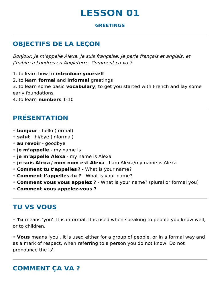 Lesson 01 Support Guide | PDF