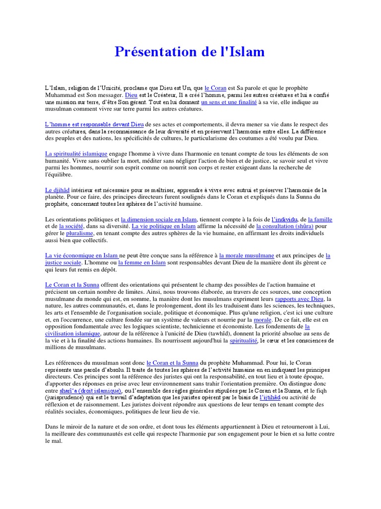 Présentation de L'islam | PDF | Mahomet | Dieu
