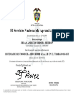 El Servicio Nacional de Aprendizaje SENA: Jhoan Andres Cordoba Buitron