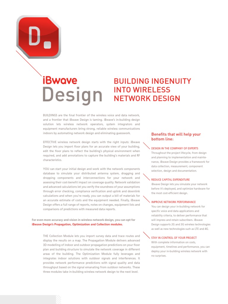 Ibwave Design Specsheet | Download Free PDF | Wireless Network ...