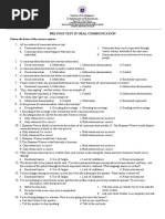 Oral Com Pre Post Test