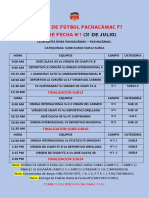 Fixture #1 Torneos de Futbol Pachacamac F7