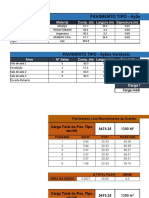 Projeto de pavimento com cargas e dimensões de pilares