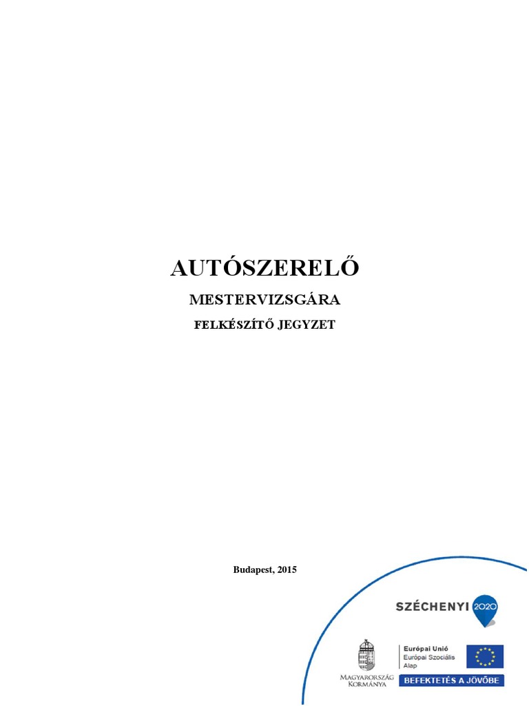 Autoszerelo Jegyzet | PDF