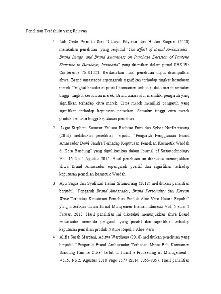 Penelitian terdahulu yang relevan pdf