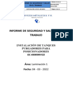 Informe SST- Instalacion de Tanques PO4500595122