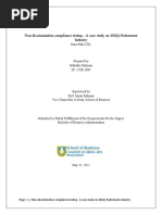 Non-Discrimination Compliance Testing - A Case Study On 401 (K) Retirement Industry