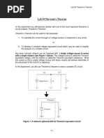 Lab #4 Thevenin's Theorem: With A Single Resistor (See Figure 1 Below) - The Voltage Source Is Called The Thevenin