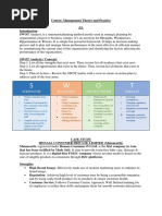 S W O T: Strengths Weakness Opportunities Threats