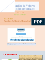 Aplicación de Valores Éticos Empresariales