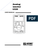 Digital/Analog Megohmmeter Model 1026: User Manual