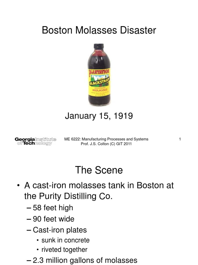 Boston Molasses Disaster PDF Disasters Natural Disasters