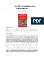 Ensayo José María Arguedas El Encuentro Entre Dos Mundos Los Rios Profundos 4° Sec