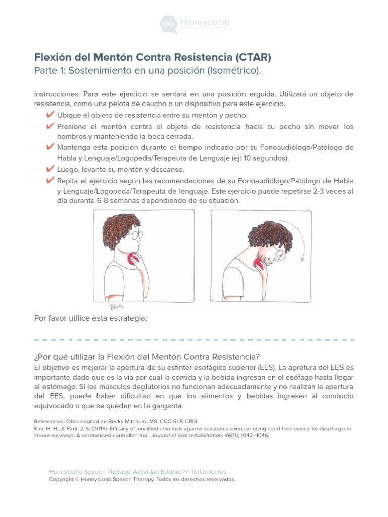 SPANISH Chin Tuck Against Resistance CTAR 1 | PDF | Morfología ...