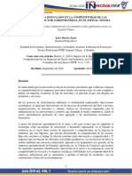 Impact of Innovation On The Competitiveness of Companies in The Agribusiness Sector, in Espinal-Tolima