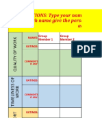 Save As Your Name - Course Section - Group Evaluation Sheet 3