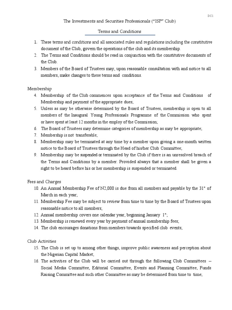 Terms and Condition - Sample | Download Free PDF | Board Of Directors ...