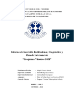 Informe de Diagnóstico y Plan de Intervención Programa Vínculos 