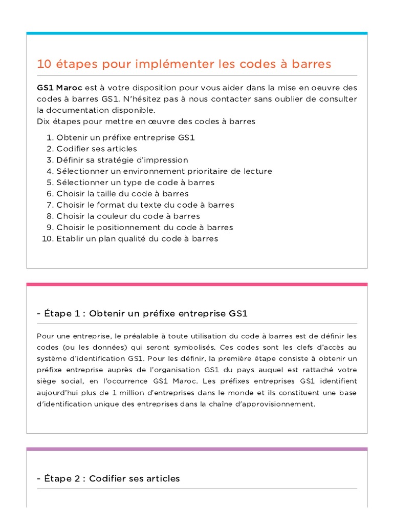 Implémentation des codes à barres GS1 | PDF | Code-barres | Impression