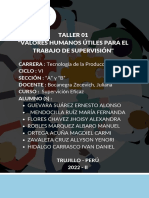 Taller 01 - Valores Humanos Útiles para El Trabajo de Supervisión