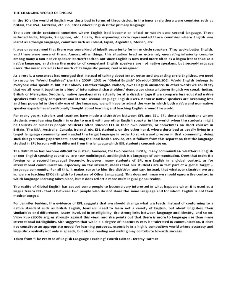 The Evolution of Global English Usage | PDF | English As A Second Or ...