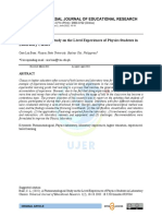 A Phenomenological Study On The Lived Experiences of Physics Students in Laboratory Classes