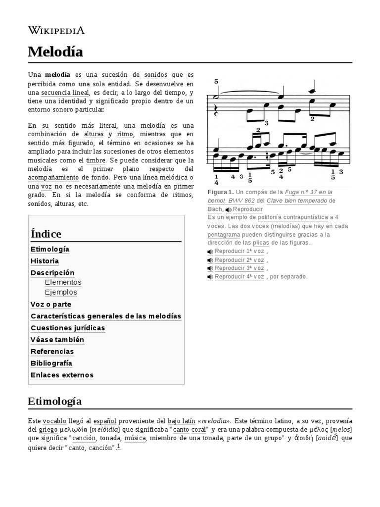 Melodía PDF Melodía Elementos de la música