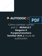 Cómo Cambiar - Correa Poli V - RENAULT Megane II Furgón - Ranchera Familiar (KM - ) - Guía de Sustitución