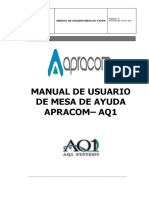 Manual de Usuario - Mesa de Servicio AQ1